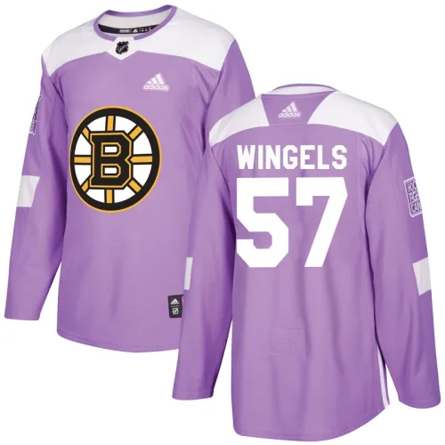 Adidas Tommy Wingels Boston Bruins Authentic Fights Cancer Practice Jersey - Purple