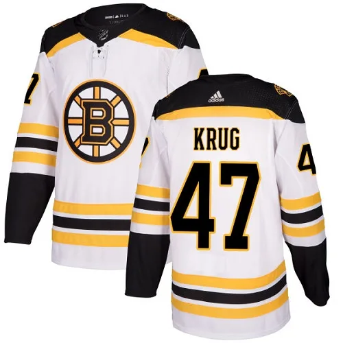 Adidas Torey Krug Boston Bruins Authentic Away Jersey - White