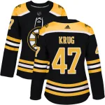 Adidas Torey Krug Boston Bruins Authentic Home Jersey - Black