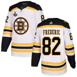 Adidas Trent Frederic Boston Bruins Authentic Away 2019 Stanley Cup Final Bound Jersey - White
