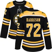Adidas Women's Brett Harrison Boston Bruins Authentic Home Jersey - Black