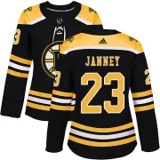 Adidas Women's Craig Janney Boston Bruins Authentic Home Jersey - Black