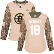 Adidas Women's John Wensink Boston Bruins Authentic Veterans Day Practice Jersey - Camo