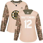 Adidas Women's Kevin Shattenkirk Boston Bruins Authentic Veterans Day Practice Jersey - Camo