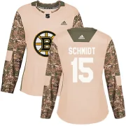 Adidas Women's Milt Schmidt Boston Bruins Authentic Veterans Day Practice Jersey - Camo