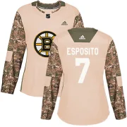 Adidas Women's Phil Esposito Boston Bruins Authentic Veterans Day Practice Jersey - Camo