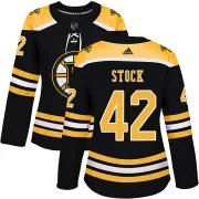 Adidas Women's Pj Stock Boston Bruins Authentic Home Jersey - Black