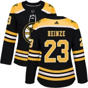 Adidas Women's Steve Heinze Boston Bruins Authentic Home Jersey - Black