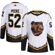 Adidas Youth Andrew Peeke Boston Bruins Authentic Reverse Retro 2.0 Jersey - White