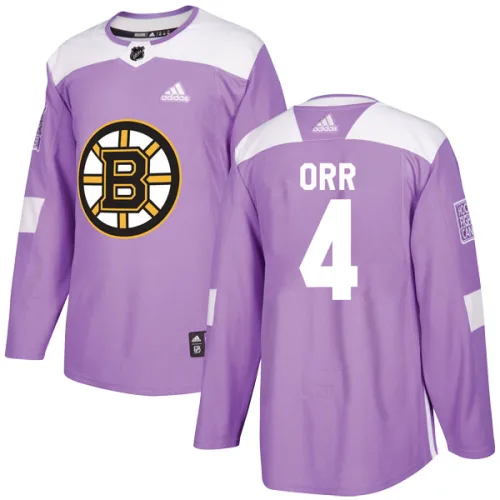 Adidas Youth Bobby Orr Boston Bruins Authentic Fights Cancer Practice Jersey - Purple