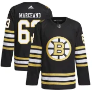 Adidas Youth Brad Marchand Boston Bruins Authentic 100th Anniversary Primegreen Jersey - Black