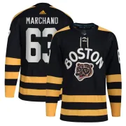 Adidas Youth Brad Marchand Boston Bruins Authentic 2023 Winter Classic Jersey - Black