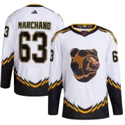 Adidas Youth Brad Marchand Boston Bruins Authentic Reverse Retro 2.0 Jersey - White