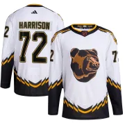 Adidas Youth Brett Harrison Boston Bruins Authentic Reverse Retro 2.0 Jersey - White