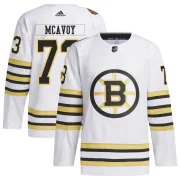 Adidas Youth Charlie McAvoy Boston Bruins Authentic 100th Anniversary Primegreen Jersey - White