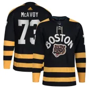 Adidas Youth Charlie McAvoy Boston Bruins Authentic 2023 Winter Classic Jersey - Black