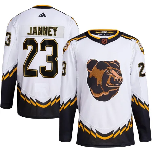 Adidas Youth Craig Janney Boston Bruins Authentic Reverse Retro 2.0 Jersey - White
