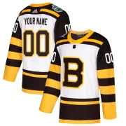 Adidas Youth Custom Boston Bruins Authentic Custom 2019 Winter Classic Jersey - White