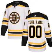 Adidas Youth Custom Boston Bruins Authentic Custom Away Jersey - White