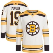 Adidas Youth Dave Poulin Boston Bruins Authentic 100th Anniversary Primegreen Jersey - Cream