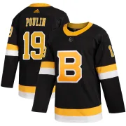 Adidas Youth Dave Poulin Boston Bruins Authentic Alternate Jersey - Black
