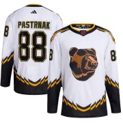 Adidas Youth David Pastrnak Boston Bruins Authentic Reverse Retro 2.0 Jersey - White