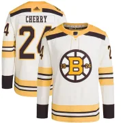Adidas Youth Don Cherry Boston Bruins Authentic 100th Anniversary Primegreen Jersey - Cream