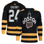 Adidas Youth Don Cherry Boston Bruins Authentic 2023 Winter Classic Jersey - Black