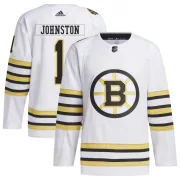 Adidas Youth Eddie Johnston Boston Bruins Authentic 100th Anniversary Primegreen Jersey - White
