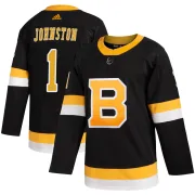 Adidas Youth Eddie Johnston Boston Bruins Authentic Alternate Jersey - Black