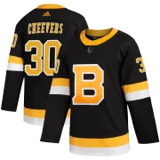 Adidas Youth Gerry Cheevers Boston Bruins Authentic Alternate Jersey - Black