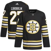 Adidas Youth Hampus Lindholm Boston Bruins Authentic 100th Anniversary Primegreen Jersey - Black
