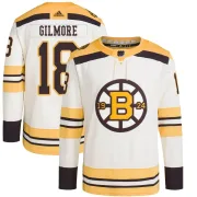 Adidas Youth Happy Gilmore Boston Bruins Authentic 100th Anniversary Primegreen Jersey - Cream