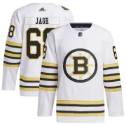 Adidas Youth Jaromir Jagr Boston Bruins Authentic 100th Anniversary Primegreen Jersey - White