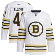 Adidas Youth Jason Allison Boston Bruins Authentic 100th Anniversary Primegreen Jersey - White