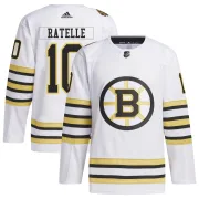 Adidas Youth Jean Ratelle Boston Bruins Authentic 100th Anniversary Primegreen Jersey - White