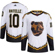Adidas Youth Jean Ratelle Boston Bruins Authentic Reverse Retro 2.0 Jersey - White