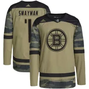 Adidas Youth Jeremy Swayman Boston Bruins Authentic Military Appreciation Practice Jersey - Camo