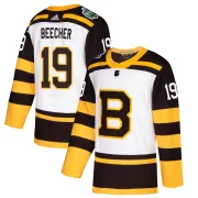 Adidas Youth Johnny Beecher Boston Bruins Authentic 2019 Winter Classic Jersey - White
