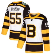 Adidas Youth Justin Brazeau Boston Bruins Authentic 2019 Winter Classic Jersey - White