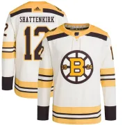 Adidas Youth Kevin Shattenkirk Boston Bruins Authentic 100th Anniversary Primegreen Jersey - Cream