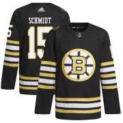 Adidas Youth Milt Schmidt Boston Bruins Authentic 100th Anniversary Primegreen Jersey - Black