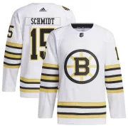 Adidas Youth Milt Schmidt Boston Bruins Authentic 100th Anniversary Primegreen Jersey - White