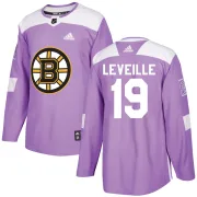 Adidas Youth Normand Leveille Boston Bruins Authentic Fights Cancer Practice Jersey - Purple