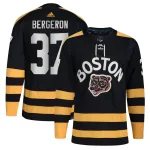 Adidas Youth Patrice Bergeron Boston Bruins Authentic 2023 Winter Classic Jersey - Black