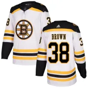Adidas Youth Patrick Brown Boston Bruins Authentic Away Jersey - White