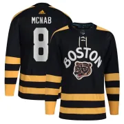 Adidas Youth Peter Mcnab Boston Bruins Authentic 2023 Winter Classic Jersey - Black