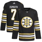 Adidas Youth Phil Esposito Boston Bruins Authentic 100th Anniversary Primegreen Jersey - Black