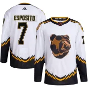 Adidas Youth Phil Esposito Boston Bruins Authentic Reverse Retro 2.0 Jersey - White