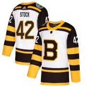 Adidas Youth Pj Stock Boston Bruins Authentic 2019 Winter Classic Jersey - White